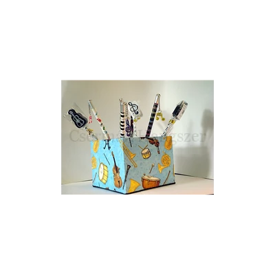 Tolltartó, asztali, 4 rekeszes, 12X12 cm