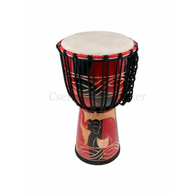 Djembe, vörös mintás, 50 cm Djembe, vörös mintás, 50 cm
