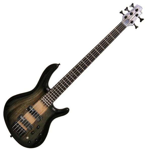 Cort el.basszusgitár 5 húros, áttetsző fekete burst