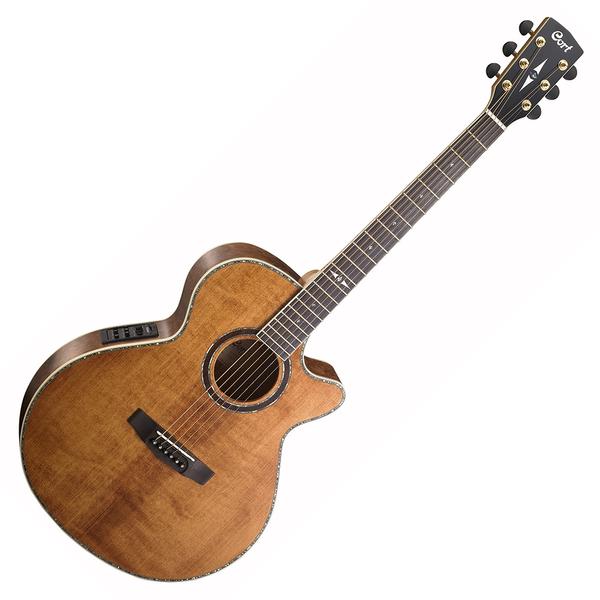 Cort akusztikus gitár elektronikával, Fishman EQ, antik barna