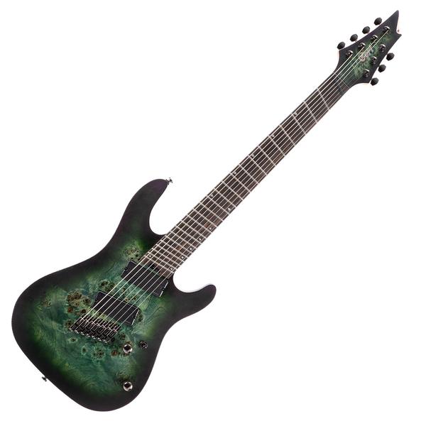 Cort 7-húros el.gitár, Multi Scale, csillagpor zöld