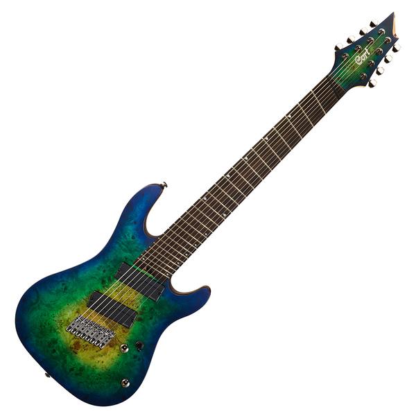 Cort 8-húros el.gitár, Multi Scale, kék burst