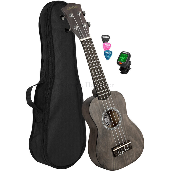 Ukulele készlet szoprán Cascha grafit