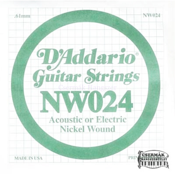Elektromos gitárhúr D'Addario NW024