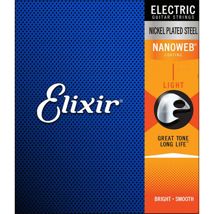 Elektromos gitárhúrkészlet Elixir 011-049 Light NanoWeb Nickel Plated Steel