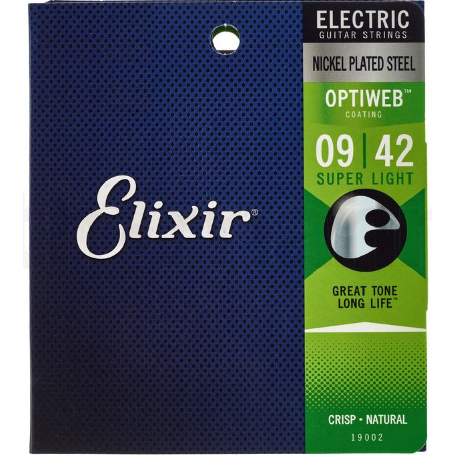 Elektromosgitár húrkészlet Elixir 09-42 OptiWeb Nickel Plated Steel