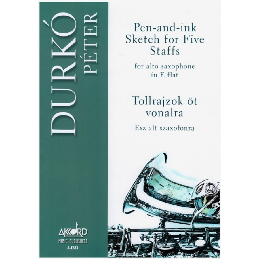 Durkó Péter,Pen-and-ink Sketch for Five Staffs /Tollrajzok öt vonalra/