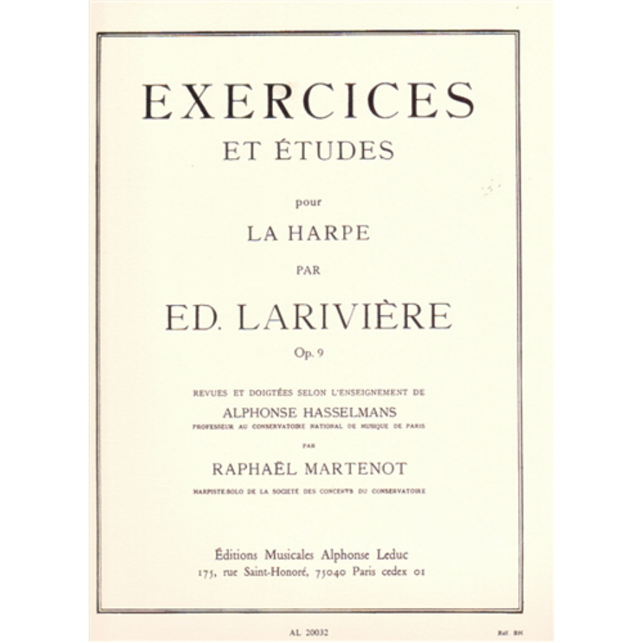 EXERCICES ET ETUDES OP.9. HARPE