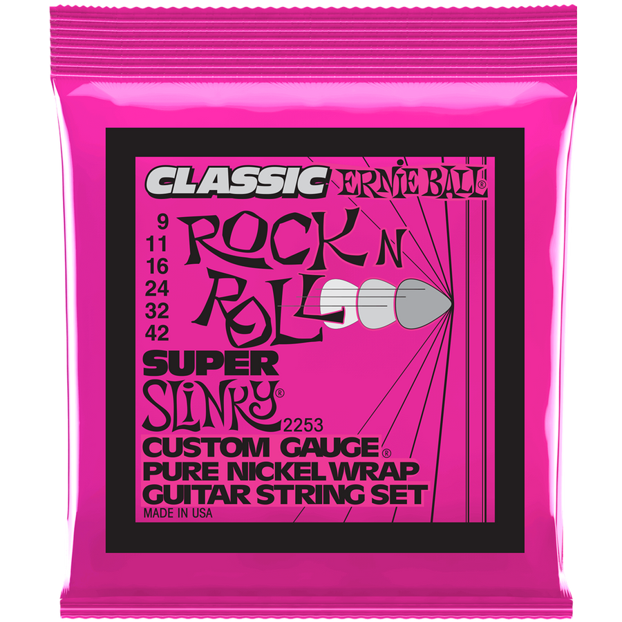 Elektromos gitárhúrkészlet Ernie Ball nikkel super slinky 9-42