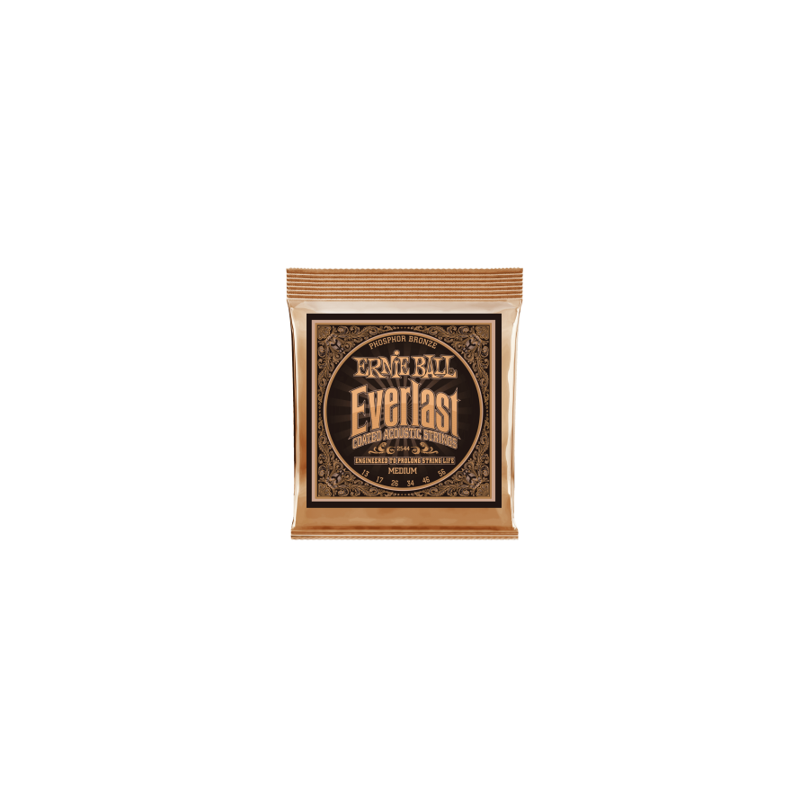 Akusztikusgitár húrkészlet Ernie Ball everlast coated p. bronze medium 13-56