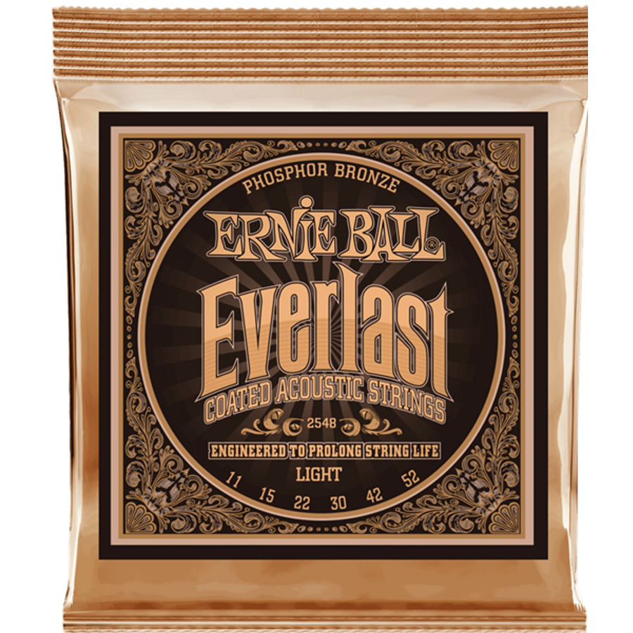 Akusztikusgitár húrkészlet Ernie Ball everlast coated p. bronze light 11-52