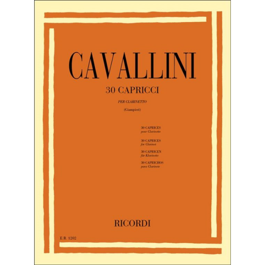 Cavallini, Ernesto, 30 Capricci Per Clarinetto