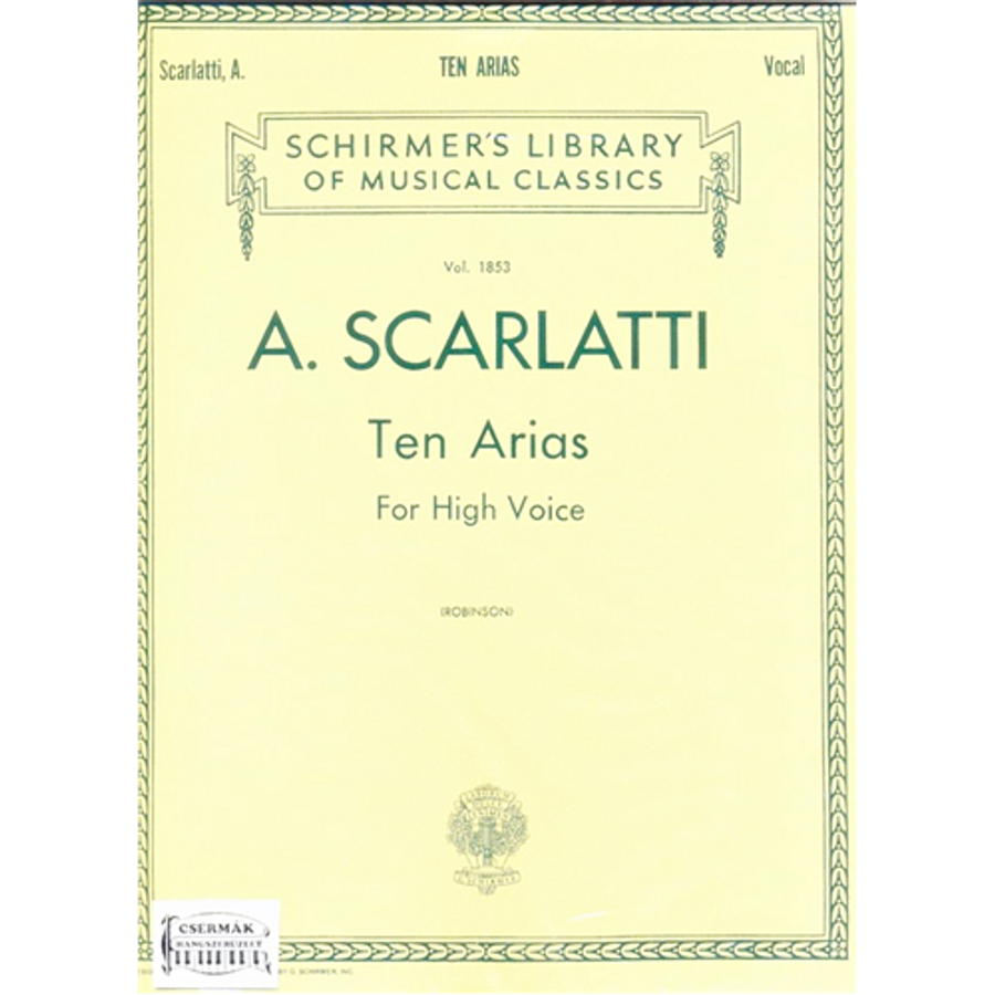 TEN ARIAS  FOR HIGH VOICE