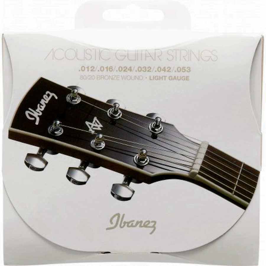 Akusziikusgitár húrkészlet Ibanez, 80/20 bronz, Custom Light 011-052