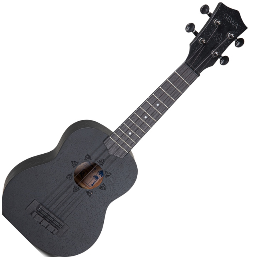 UKULELE koncert, fekete, bélelt tokkal