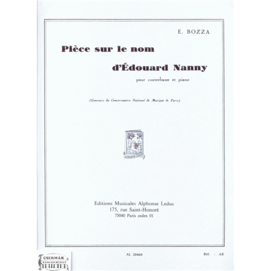 PIECE SUR LE NOM D'ÉDOUARD NANNY POUR CONTREBASSE ET PIANO