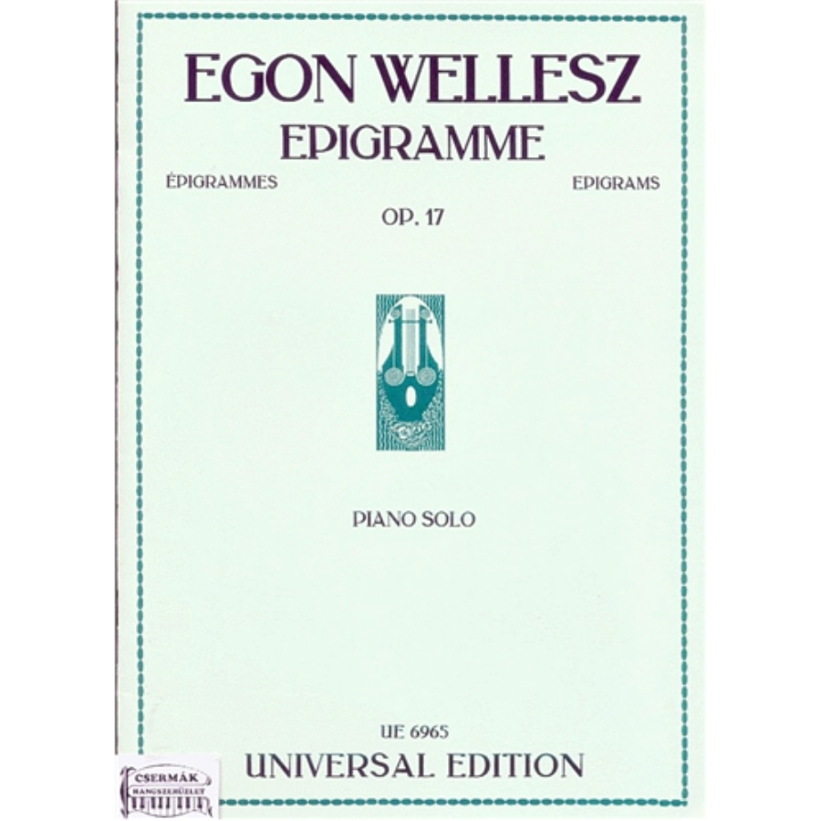EPIGRAMME OP.17  PIANO SOLO
