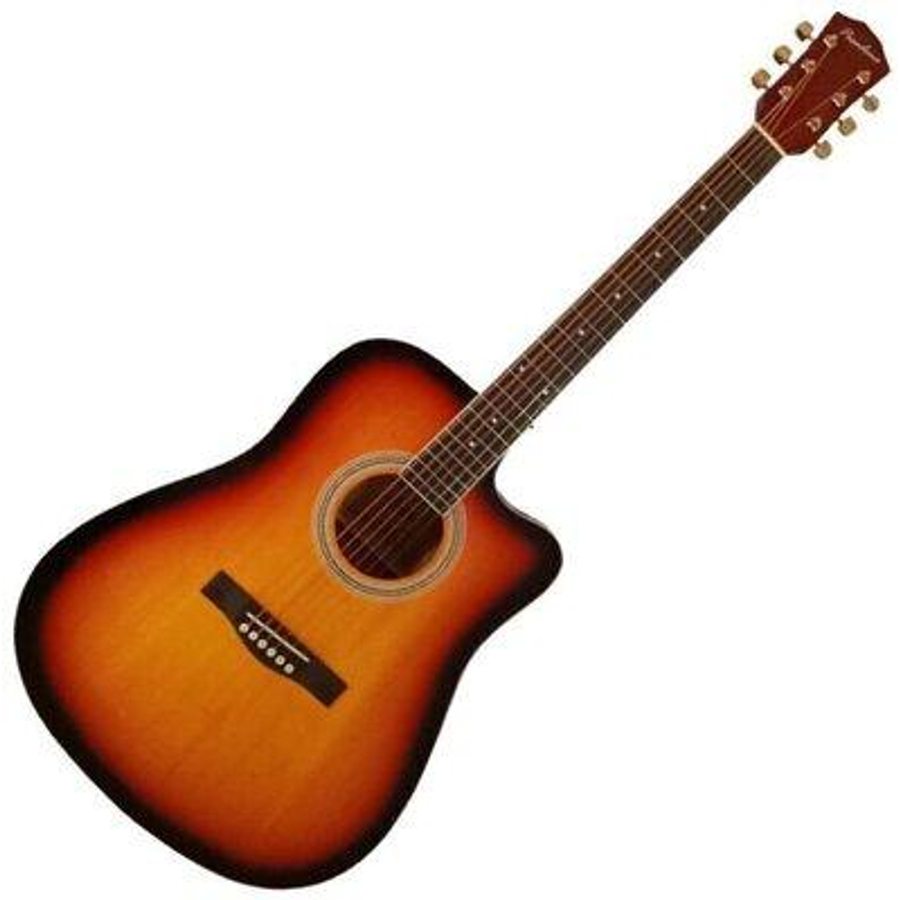 Elektro-akusztikus gitár Pasadena, vintage, Sunburst 