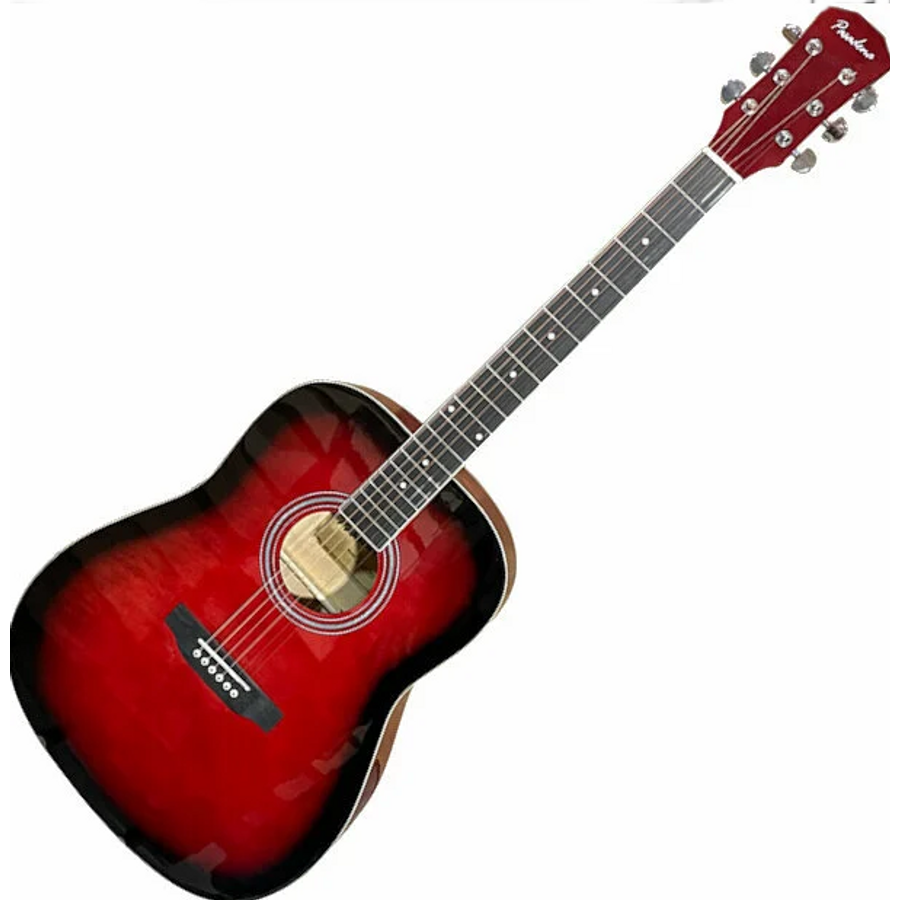 Akusztikus gitár Pasadena, dreadnought, Piros Sunburst