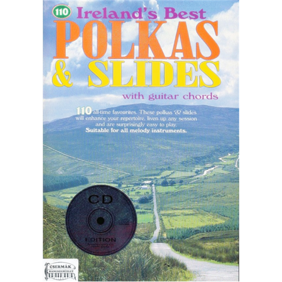 110 IRELAND'S BEST POLKAS & SLIDES,WITH GUITAR CHORDS CD INCLUDED