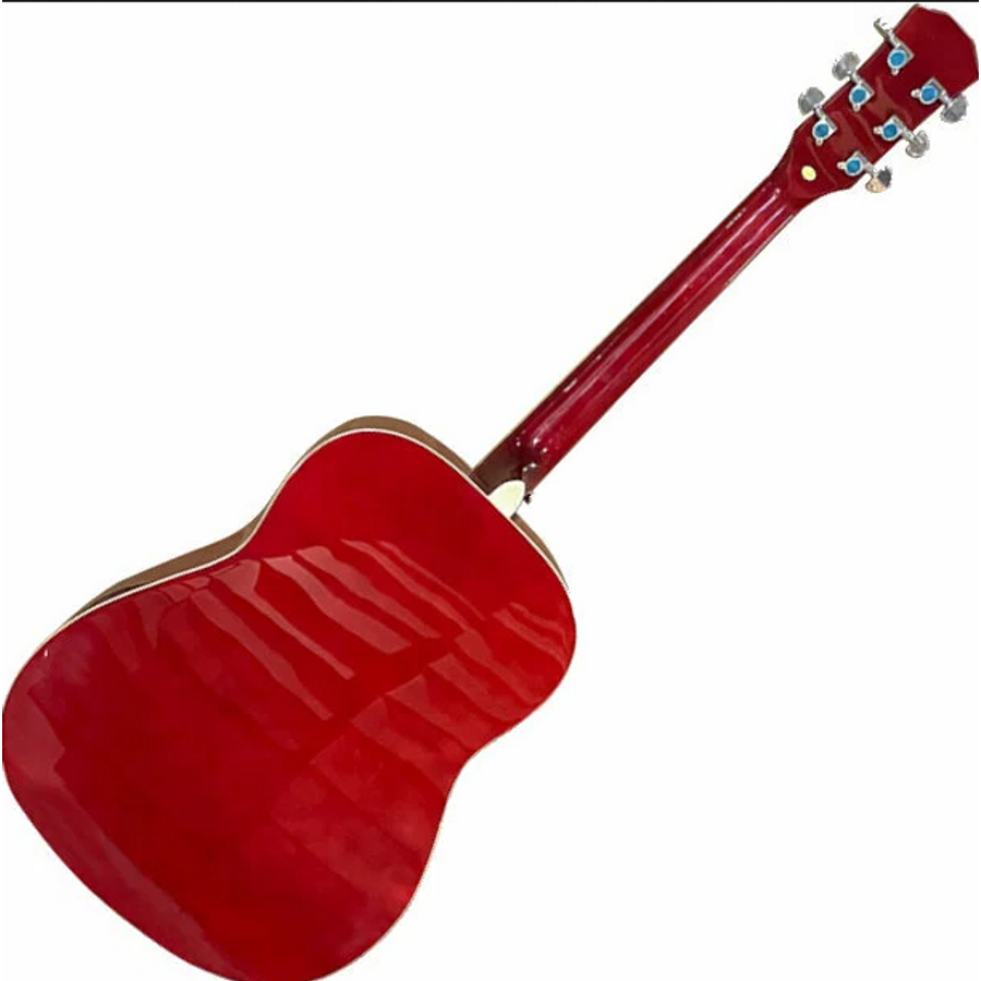 Akusztikus gitár Pasadena, dreadnought, Piros Sunburst
