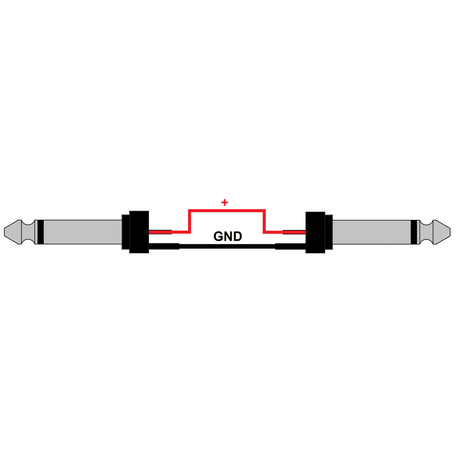 Gitárkábel, Jack 6,3 mono - Jack 6,3 mono, 0,5 m standard  